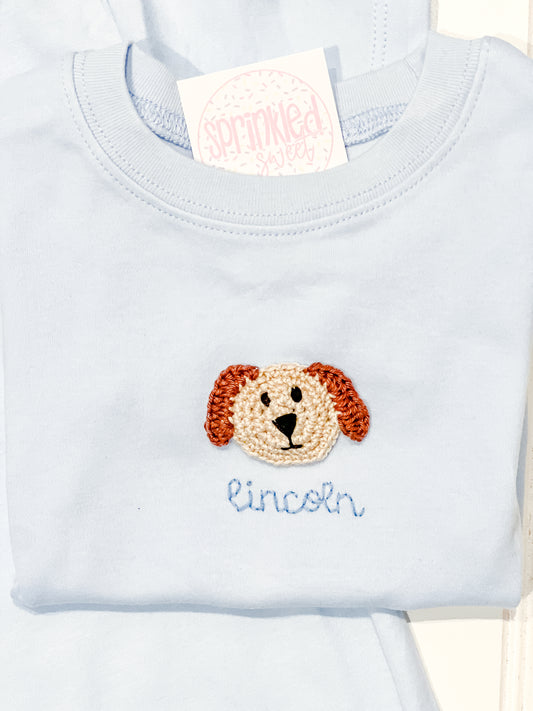 Crochet puppy tee