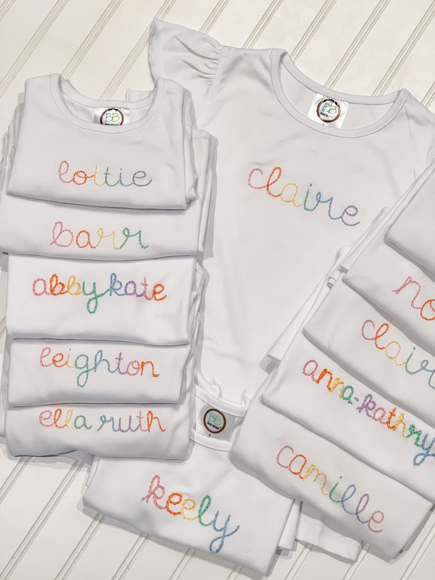 Girls Rainbow Name Tee