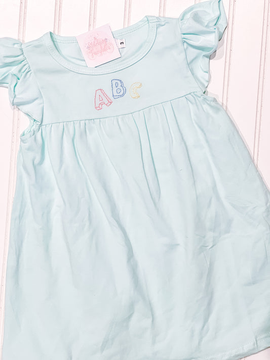 Hand Embroidered ABC Dress