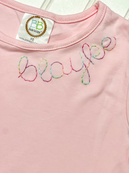 Girls Short Sleeve Name Tee Special