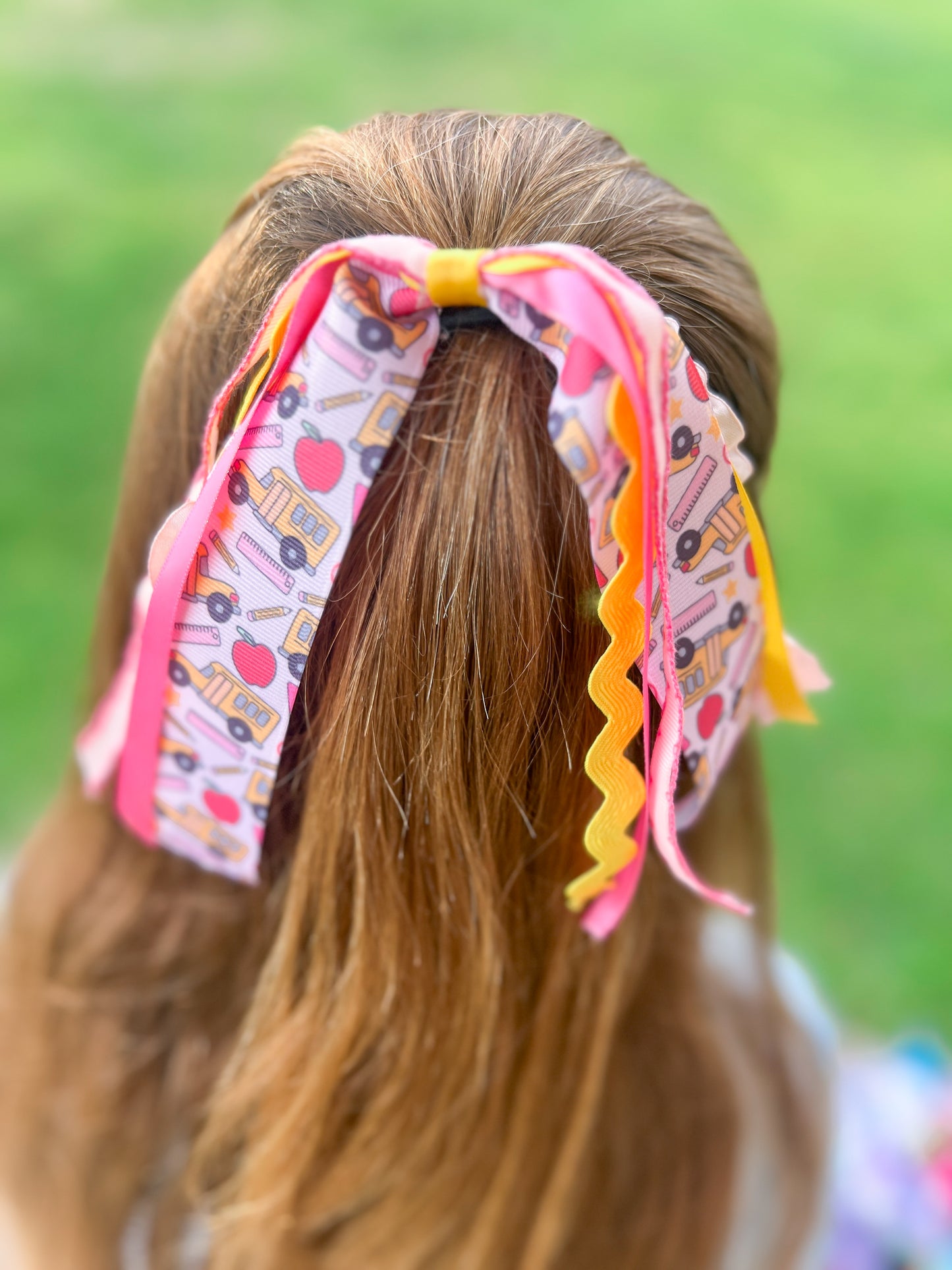 Back to School Pony Bow