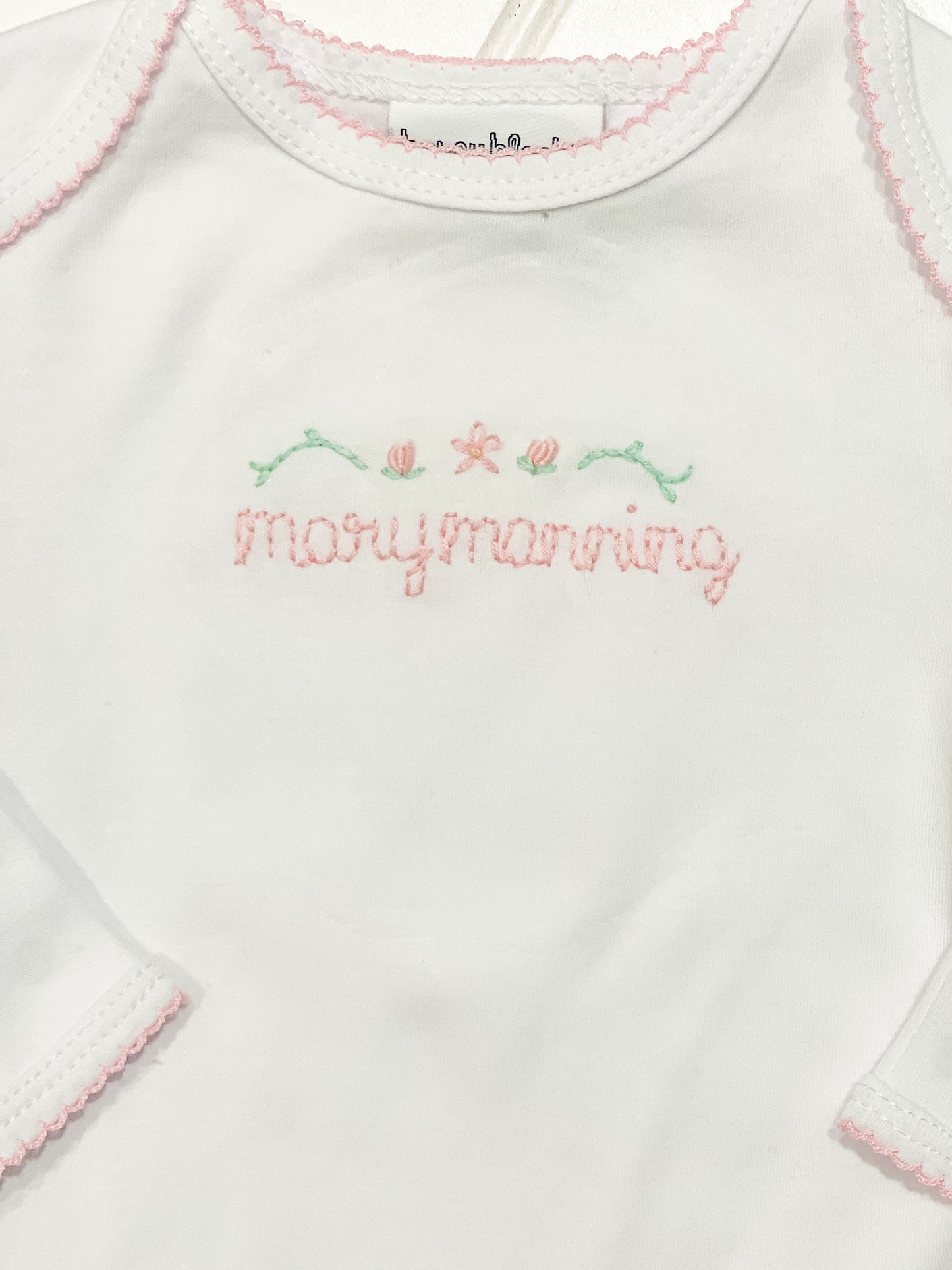 Picot Trim Baby Gown