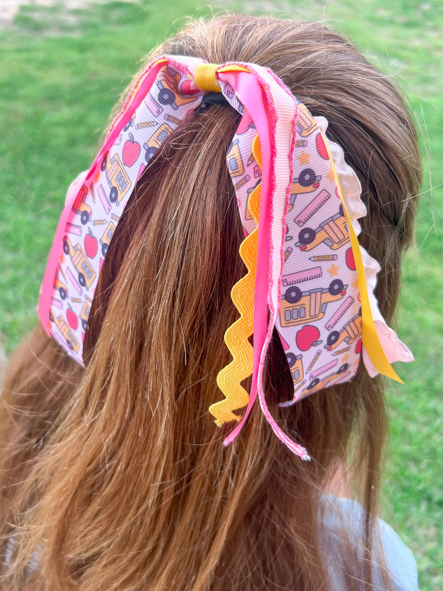 Back to School Pony Bow