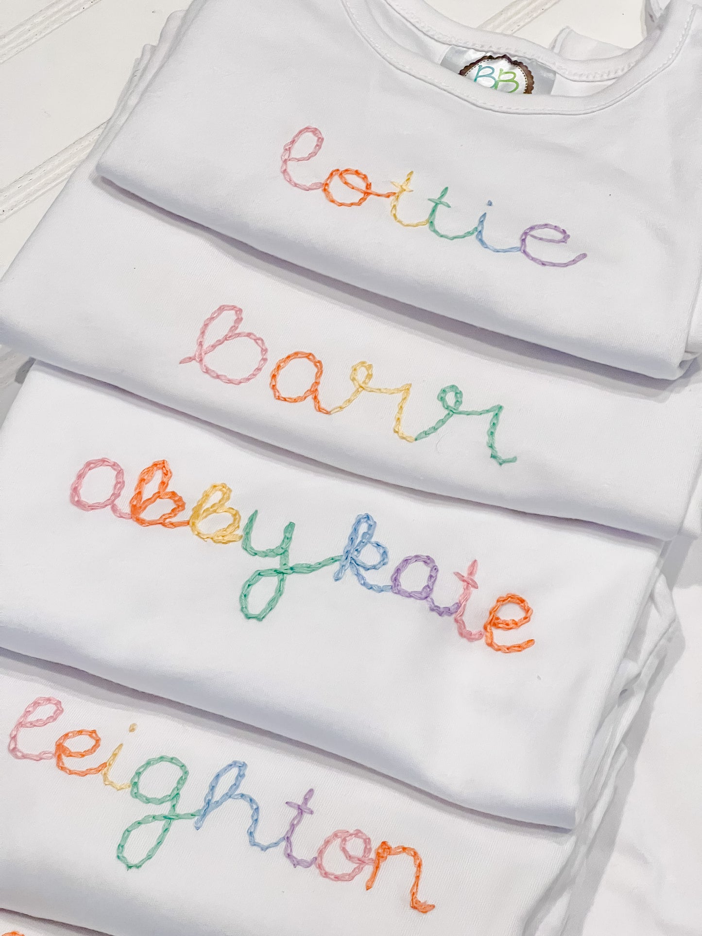 Girls Rainbow Name Tee