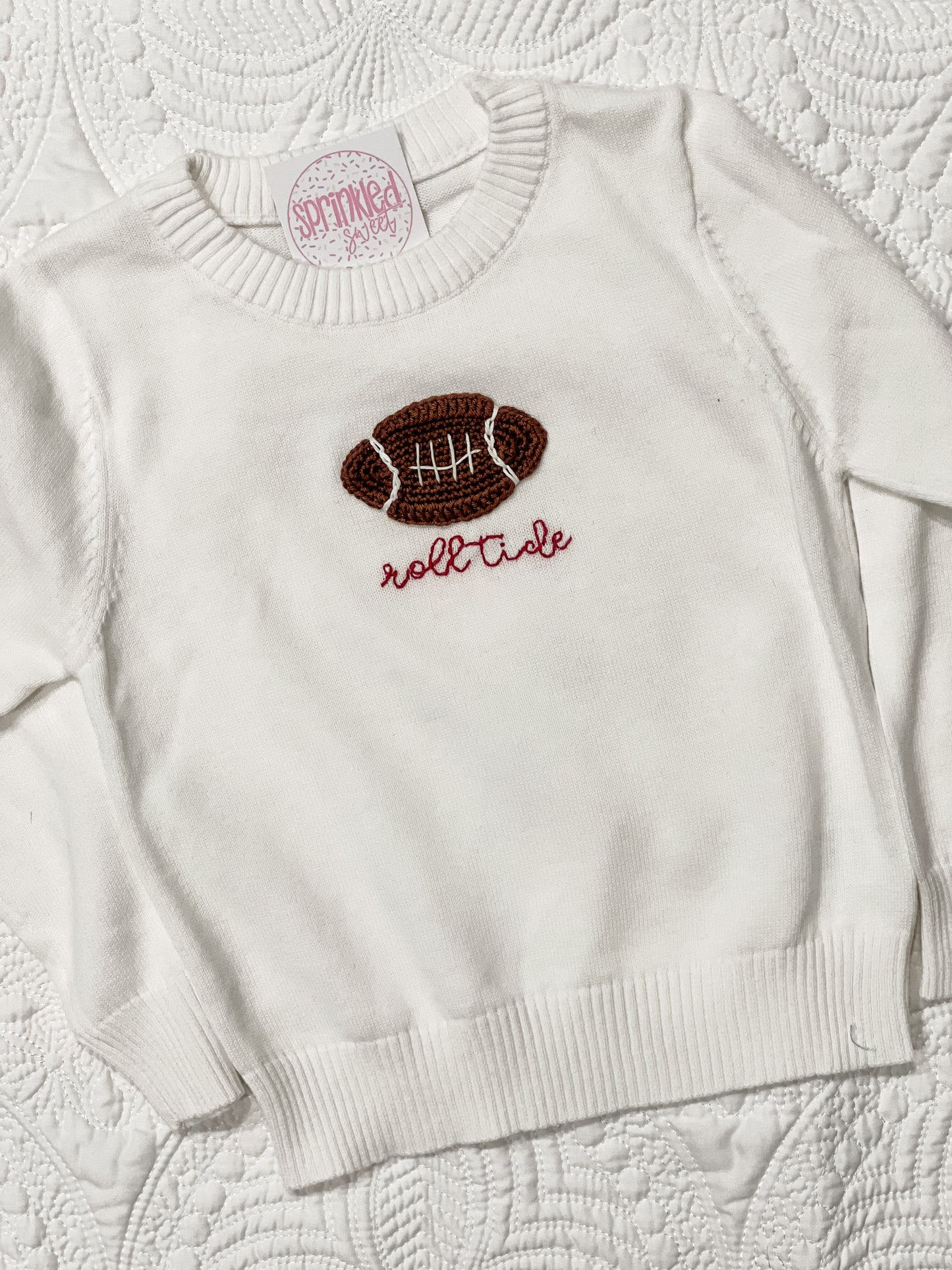 Crochet Football Sweater