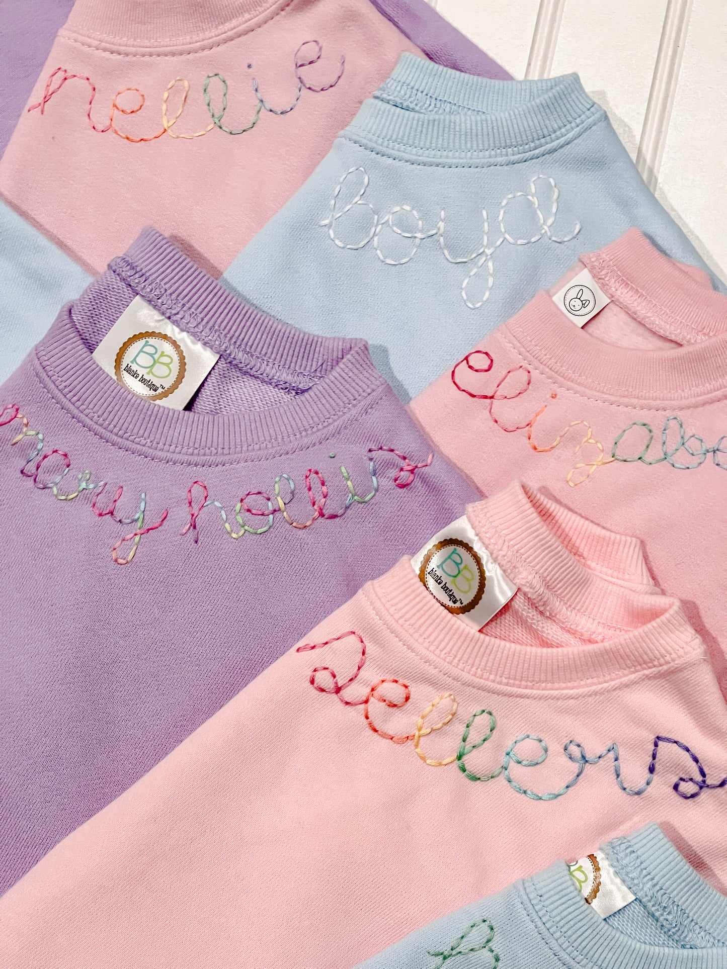 Hand Embroidered Sweatshirt Bubble