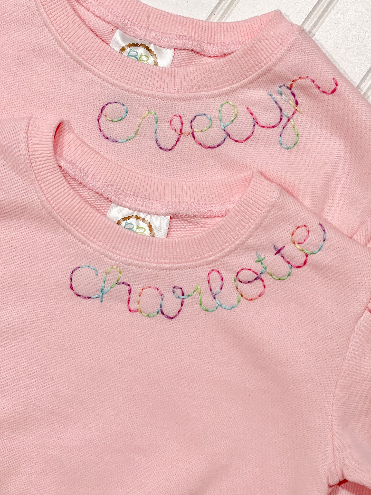 Hand Embroidered Sweatshirt Bubble